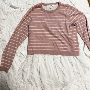 Maternity/Nursing Ripe Knit (Mauve/White) size small